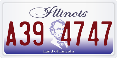 IL license plate A394747