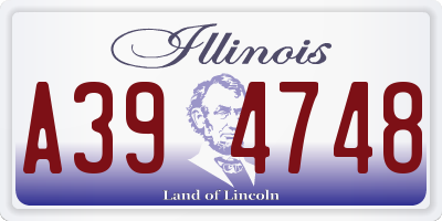 IL license plate A394748
