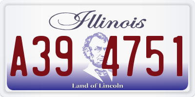 IL license plate A394751