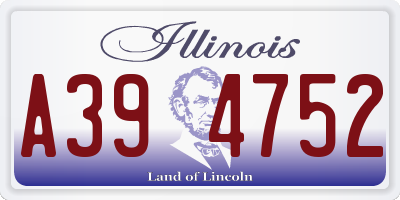 IL license plate A394752
