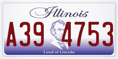 IL license plate A394753