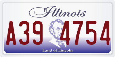 IL license plate A394754