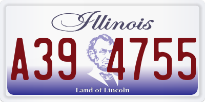 IL license plate A394755