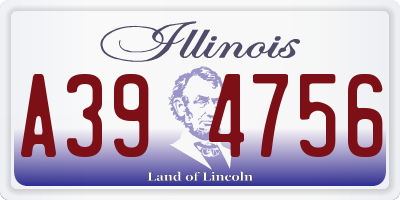 IL license plate A394756