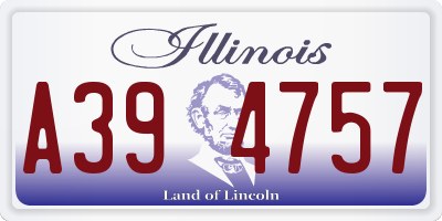 IL license plate A394757