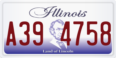 IL license plate A394758
