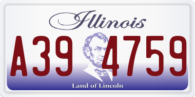 IL license plate A394759