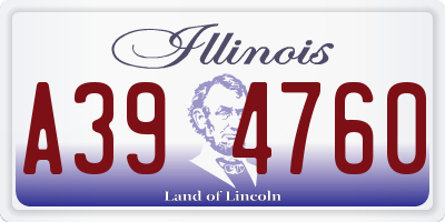 IL license plate A394760
