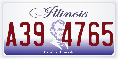 IL license plate A394765