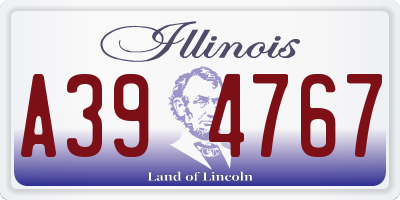 IL license plate A394767
