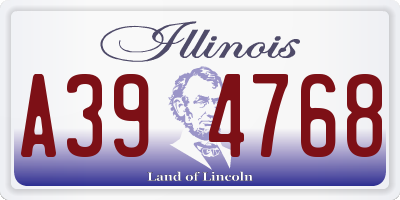 IL license plate A394768
