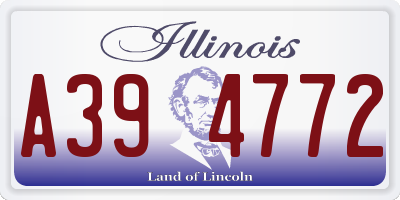 IL license plate A394772