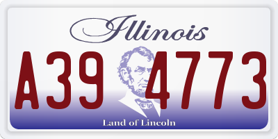 IL license plate A394773