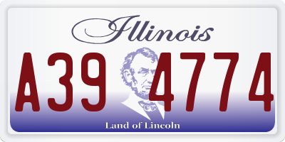 IL license plate A394774