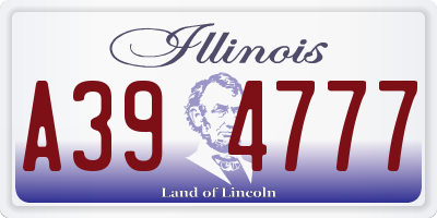 IL license plate A394777