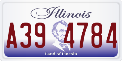 IL license plate A394784