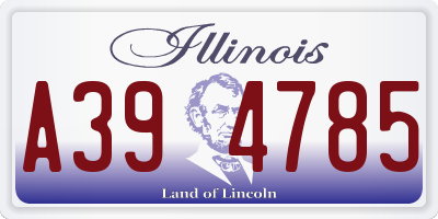 IL license plate A394785