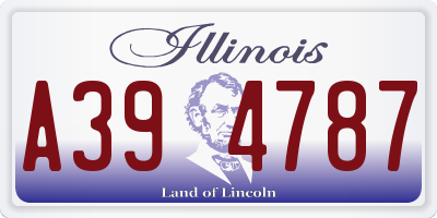 IL license plate A394787
