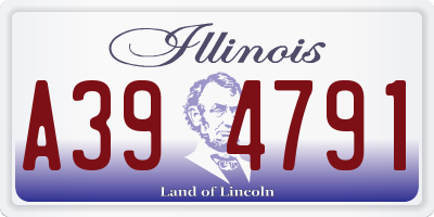 IL license plate A394791