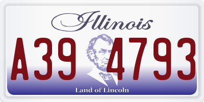 IL license plate A394793