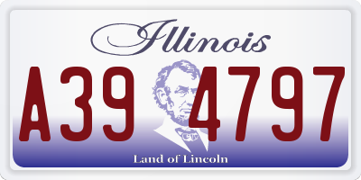IL license plate A394797