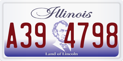 IL license plate A394798