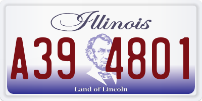 IL license plate A394801