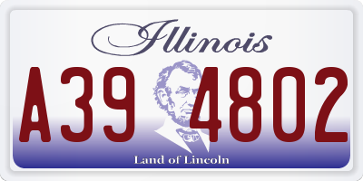 IL license plate A394802