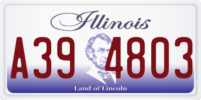 IL license plate A394803