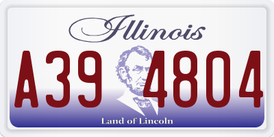 IL license plate A394804