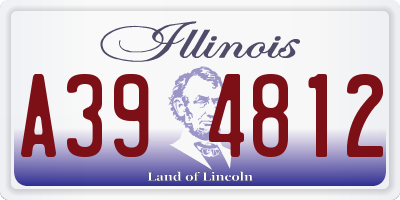 IL license plate A394812