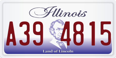 IL license plate A394815