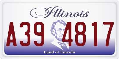 IL license plate A394817