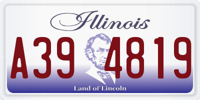 IL license plate A394819
