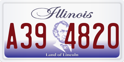 IL license plate A394820
