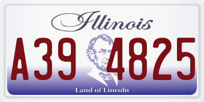 IL license plate A394825