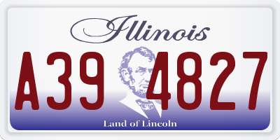 IL license plate A394827