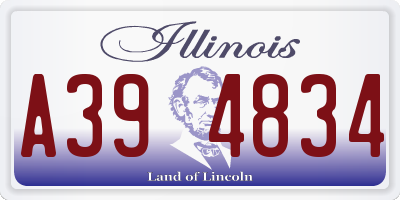 IL license plate A394834