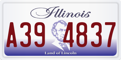 IL license plate A394837