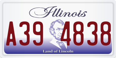 IL license plate A394838