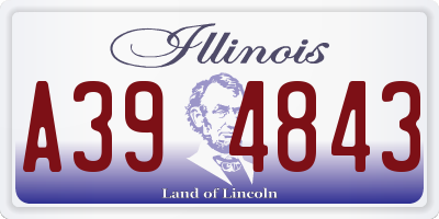 IL license plate A394843