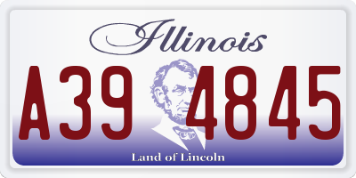 IL license plate A394845