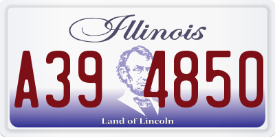 IL license plate A394850