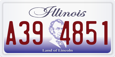 IL license plate A394851