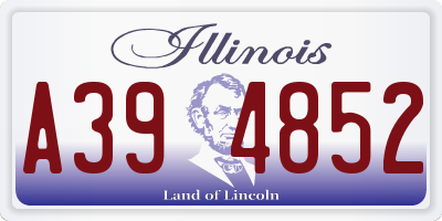 IL license plate A394852