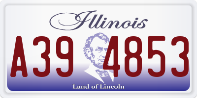 IL license plate A394853