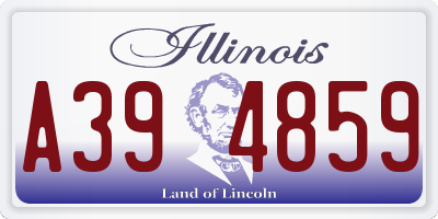 IL license plate A394859