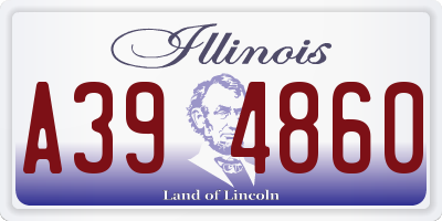 IL license plate A394860