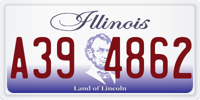 IL license plate A394862