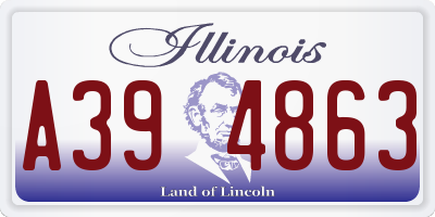 IL license plate A394863
